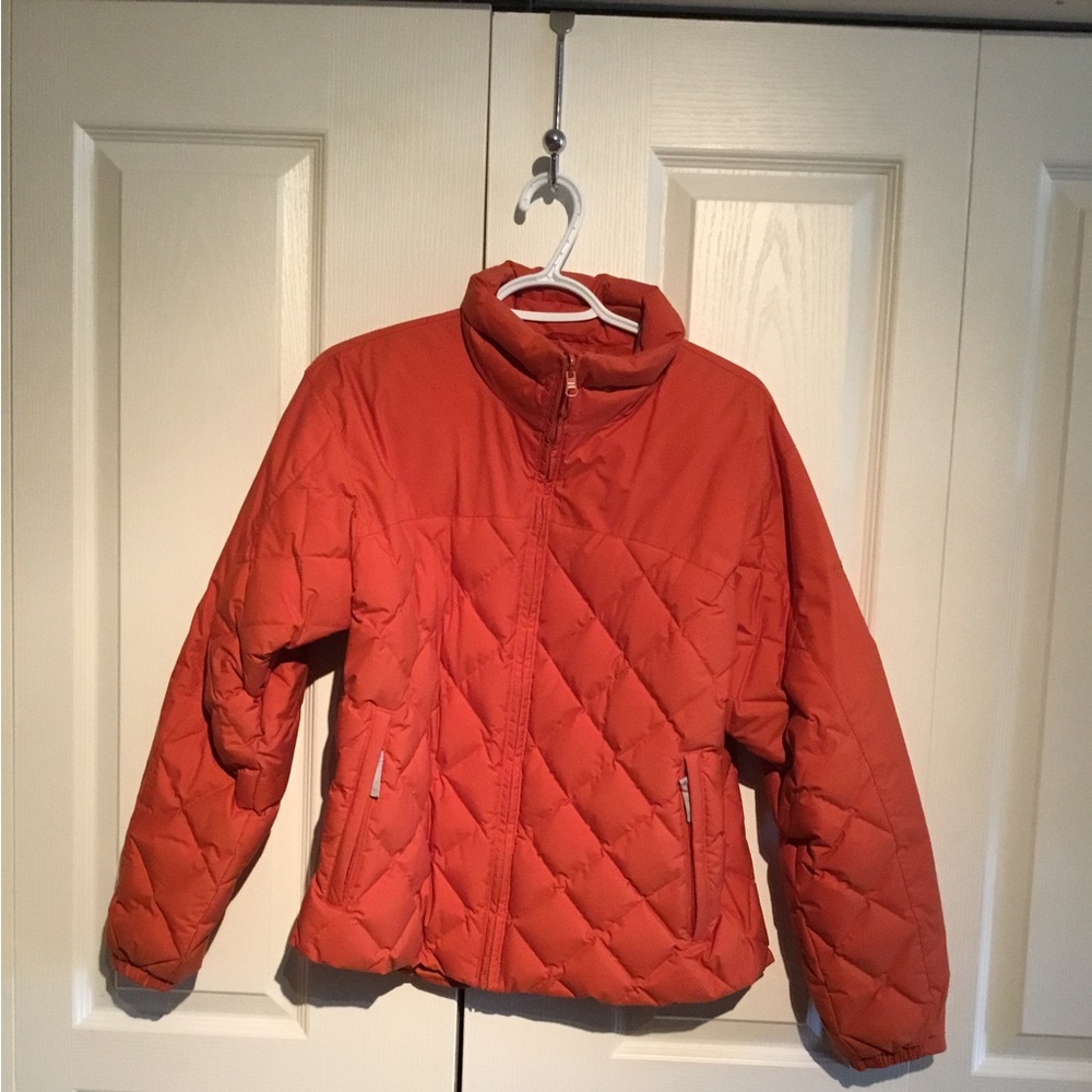 Columbia Diamond Quilted Winter Coat in Deep Orange Sz Medium - Like New